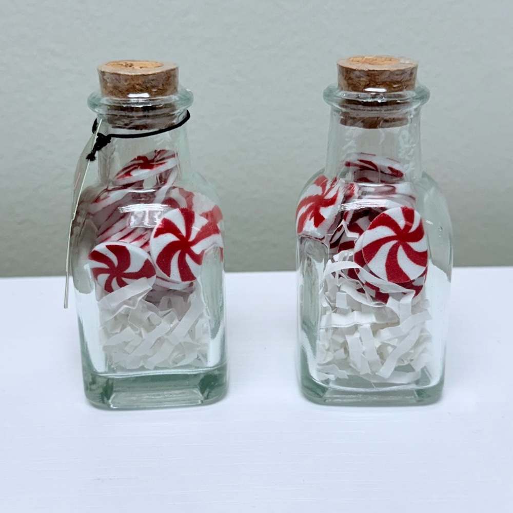 New set of 2 Target Bullseye Peppermints Christmas Potion Bottles - Picture 2 of 2